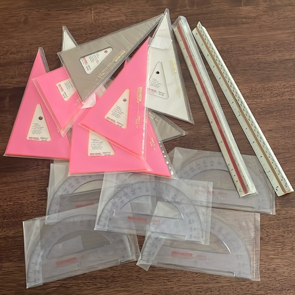 Office | Bundle Drafting Tools Protractor Scale Ruler | Poshmark